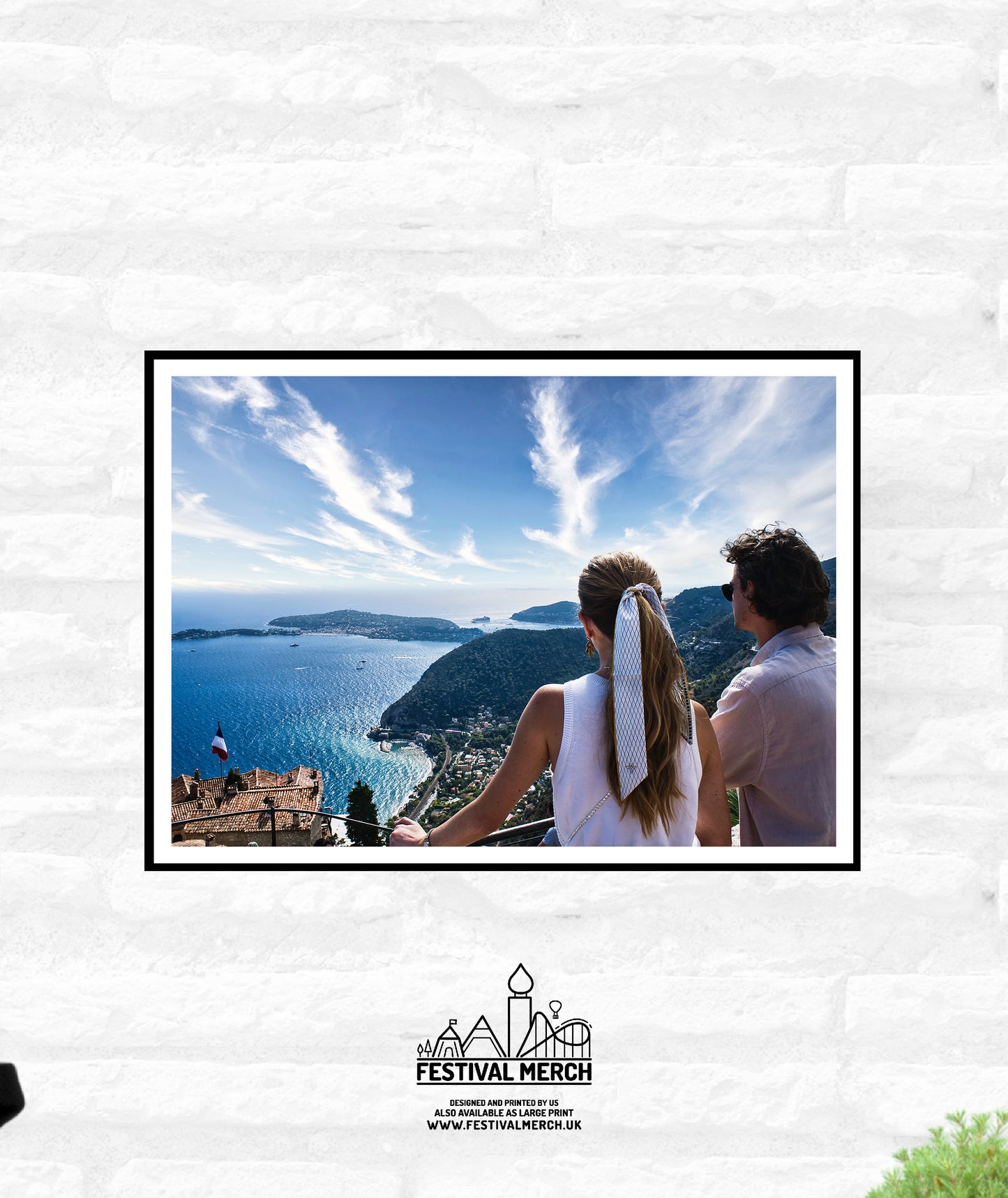 3 Eze View from Above - France Travel Print - French Riviera Holiday photography  - Airbnb Office Home Decor - A4 A3 A2 - Festival Merch