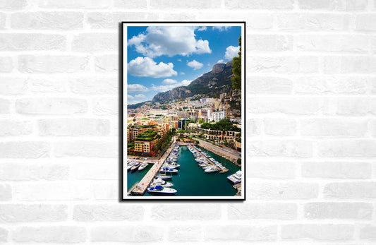 8 Monaco Travel Prints - City Skyline - Palace of Monaco France summer Monte Carlo -  Office Home Decor - A4 A3 A2 - Festival Merch