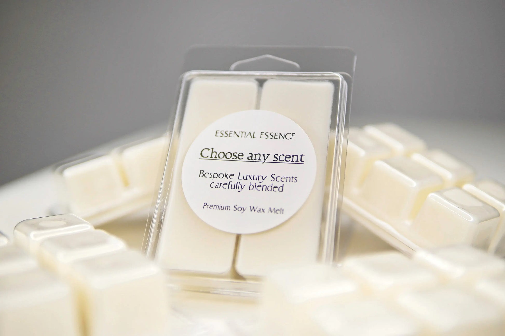 48 Scents Available - Highly Scented Wax Melts by Essential Essence™ - 6 Soy Wax Melts Clamshell shape - Premium Grade Fragrance Oils