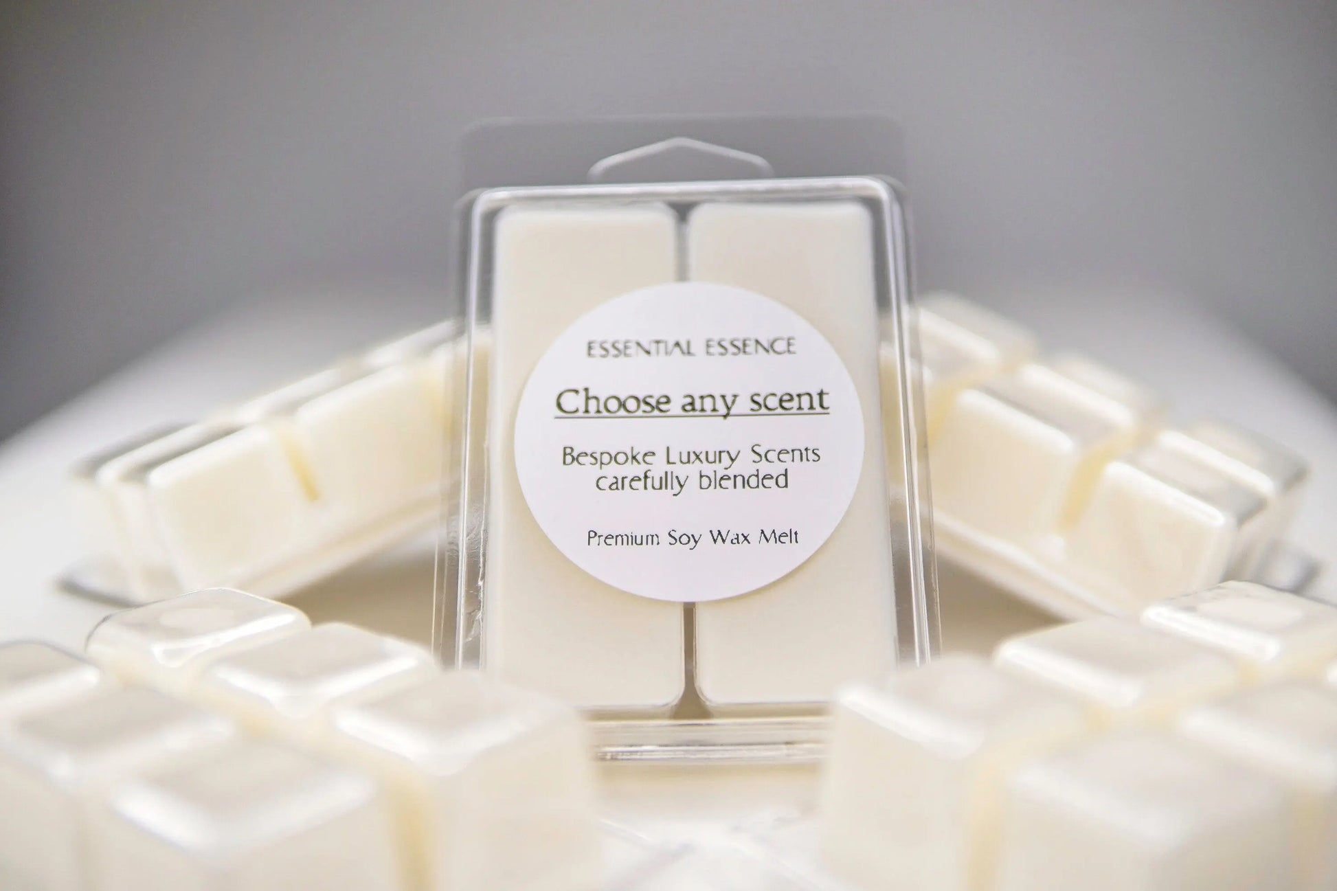 48 Scents Available - Highly Scented Wax Melts by Essential Essence™ - 6 Soy Wax Melts Clamshell shape - Premium Grade Fragrance Oils