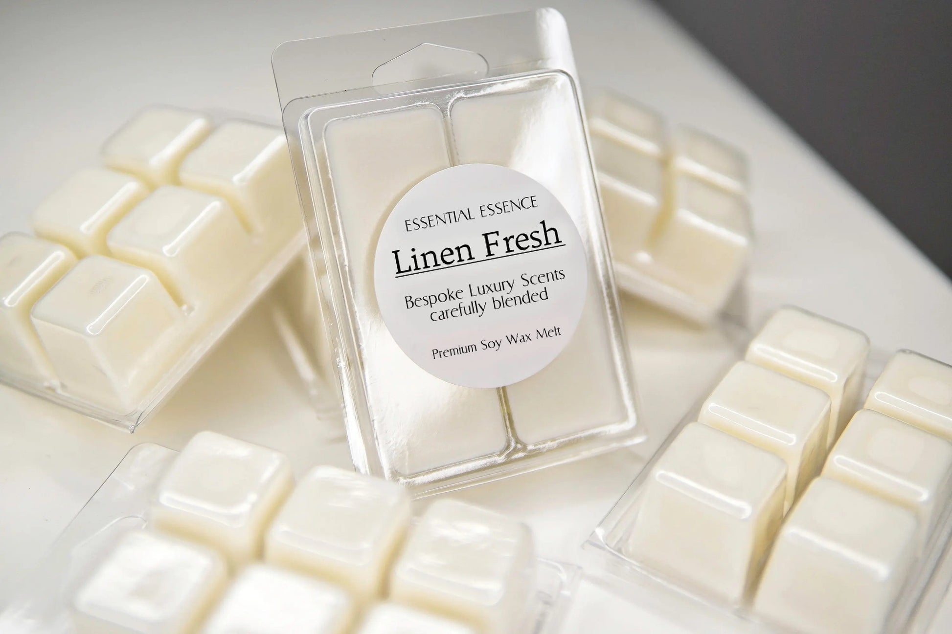 Highly Scented - Linen Fresh Wax Melt by Essential Essence™ - Therapeutic grade Essential Oil used - aromatherapy - Large Clamshell