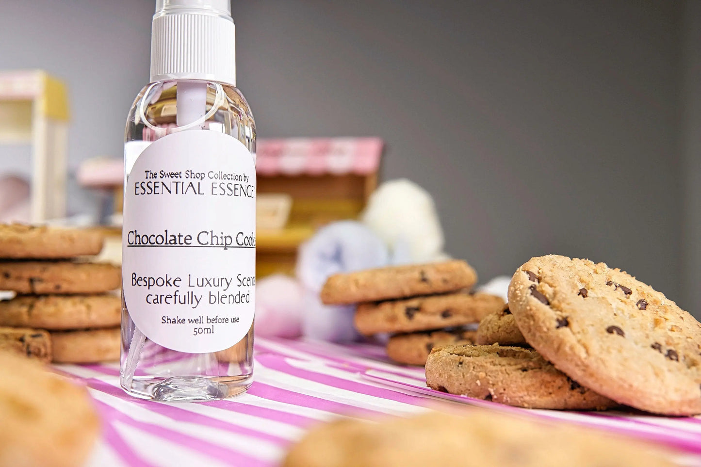 Chocolate Chip Cookie Room Spray / Pillow Mist / Linen Spray 50ml 5ml Premium Fragrance Oil by Essential Essence™ No Gift Wrapping 50ml