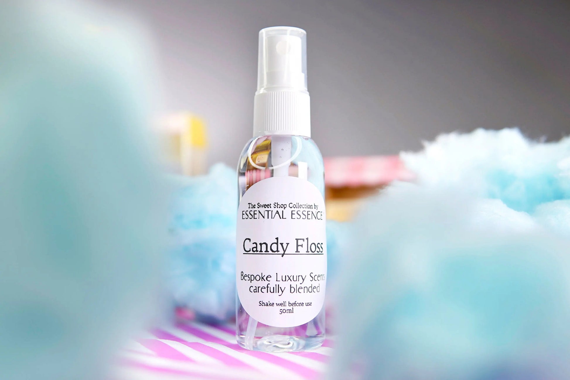 Candy Floss Room Spray - Pillow Mist - Linen Spray 50ml 5ml Premium Fragrance Oil by Essential Essence™