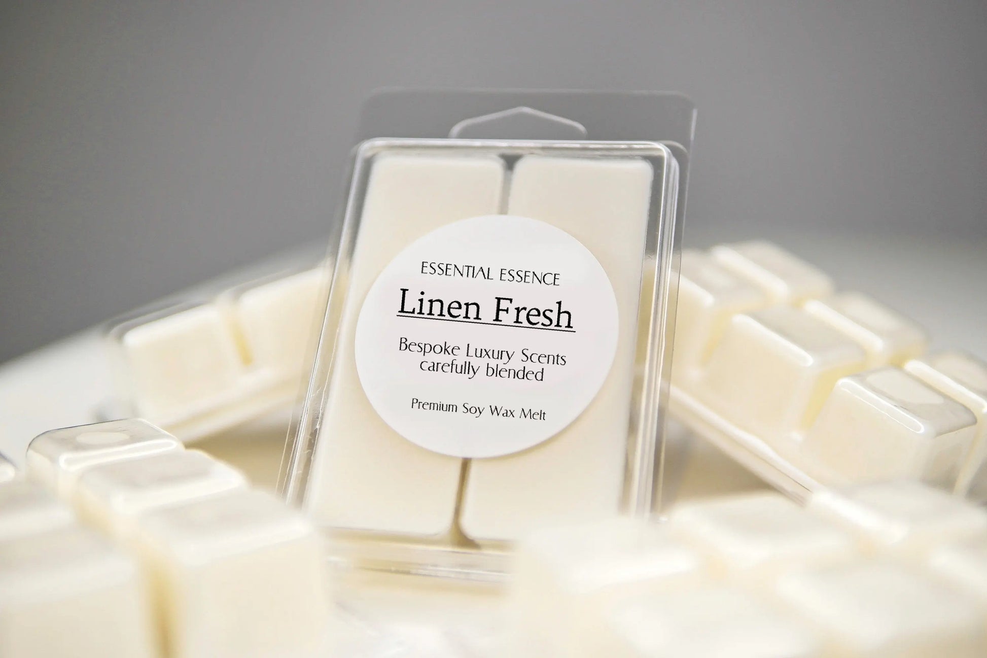 Highly Scented - Linen Fresh Wax Melt by Essential Essence™ - Therapeutic grade Essential Oil used - aromatherapy - Large Clamshell