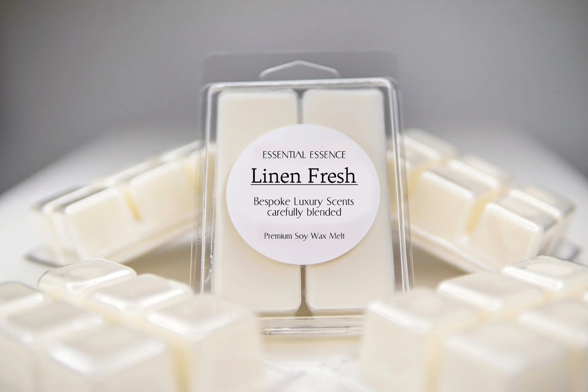 Highly Scented - Linen Fresh Wax Melt by Essential Essence™ - Therapeutic grade Essential Oil used - aromatherapy - Large Clamshell