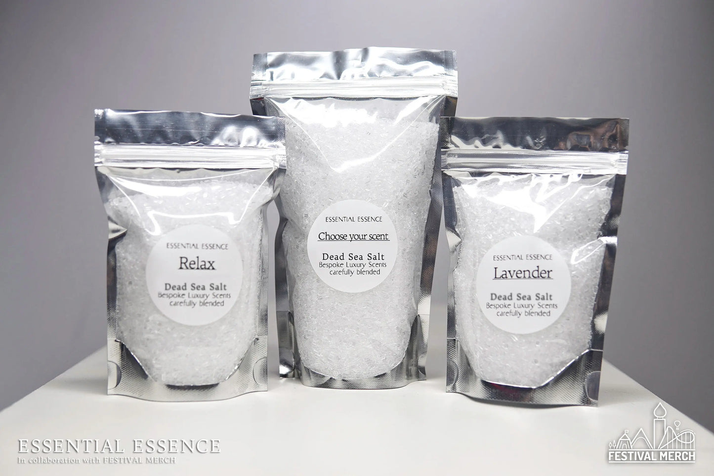 100% Pure Dead Sea Salt with 22 Essential Oils Available for Bathing & Scrubs - Premium Grade Essential Oils - by Essential Essence™