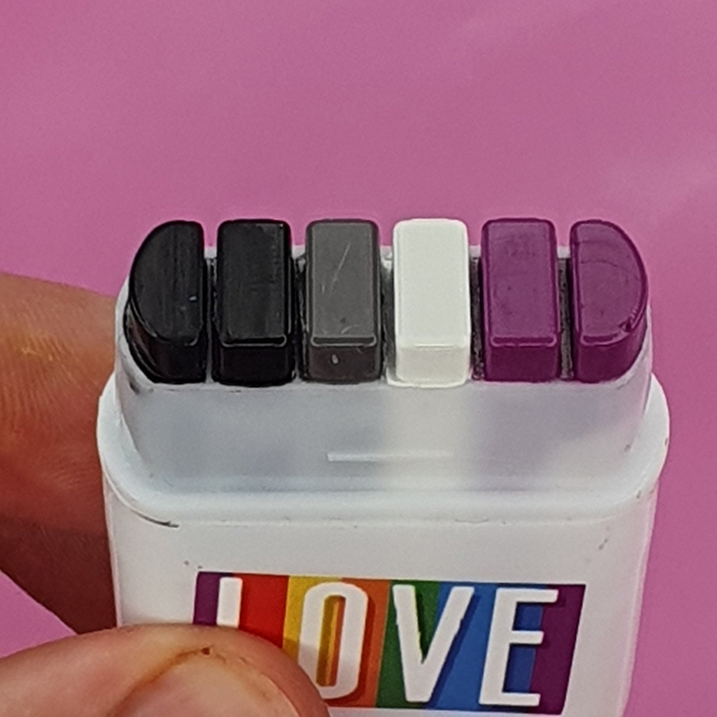 A Sexual Flag Face Paint Rainbow Fan Brush Face Paint - glide along your face - Pride Flag LGBT pansexual Festival Make up Party Gift Ace