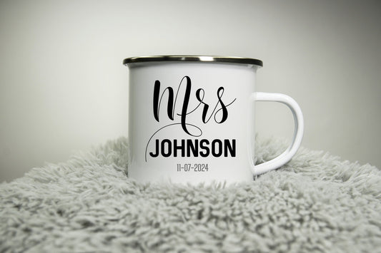 Mrs Mug - Personalised Cup - for bride groom brides maids maid of honour - Mr Mrs Wedding Team Bride Bride Squad Bride to be Just Married